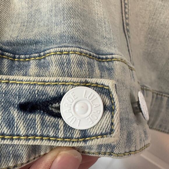 Lularoe Women’s Unicorn Patch Denim Jean Jacket Size S Whimsical Magical - Picture 5 of 11